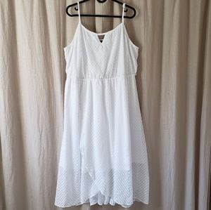 Lane Bryant white petal skirt dress